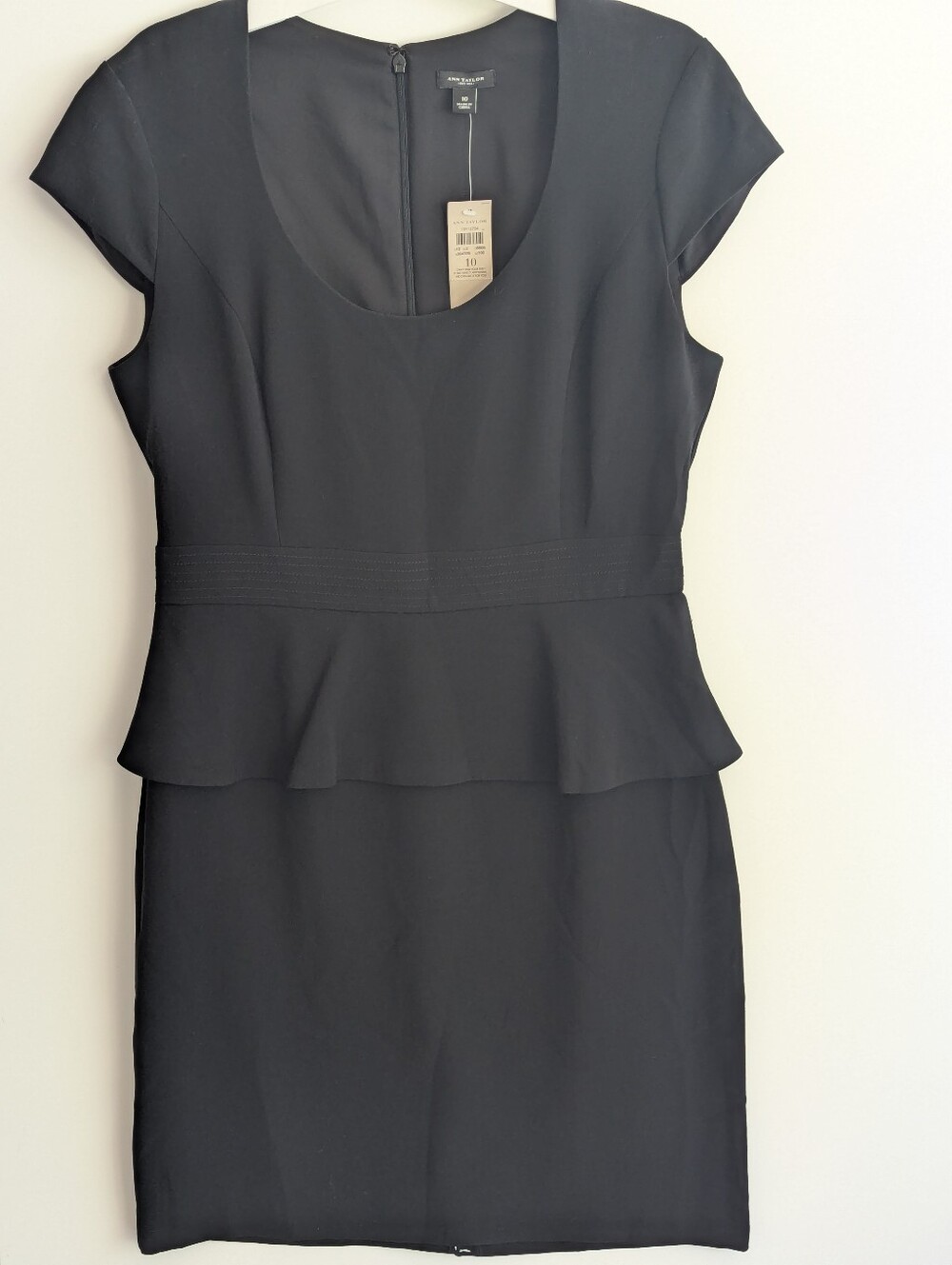 Ann Taylor Women's Peplum Black Dress Size 10